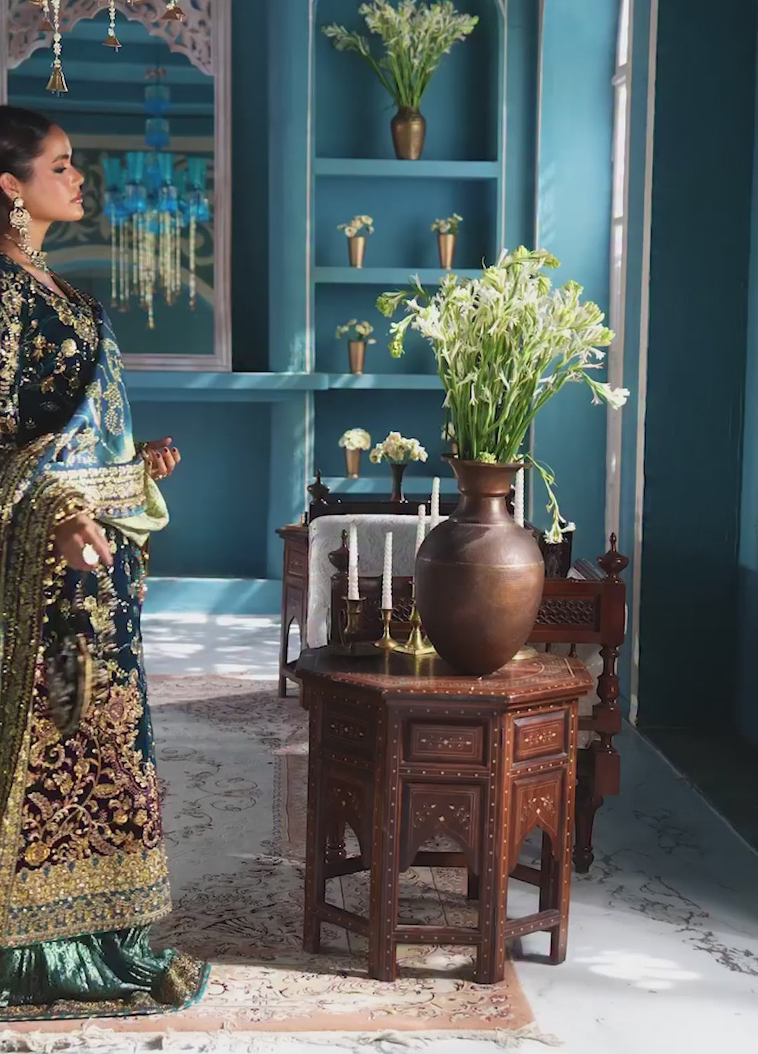AIK Udaipur Velvet Unstitched Luxury Embroidered 3 Piece AIK25 D-08 - Formals Collection