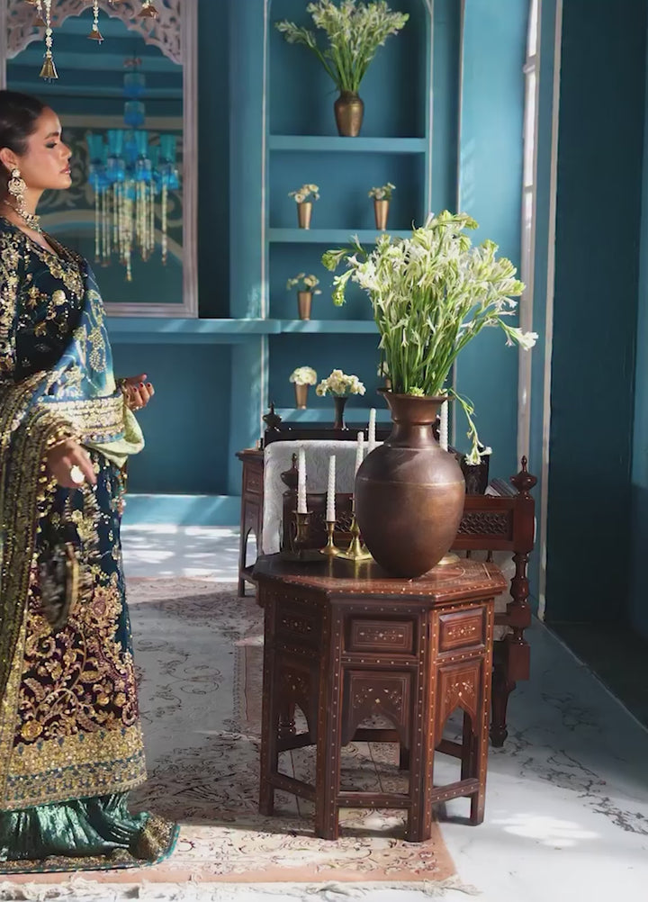 AIK Udaipur Velvet Unstitched Luxury Embroidered 3 Piece AIK25 D-08 - Formals Collection