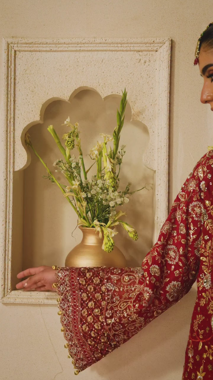 AIK Atelier Unstitched Embroidered Medium Silk 3 Piece Suit AIK26UAW D-08 - Wedding Collection