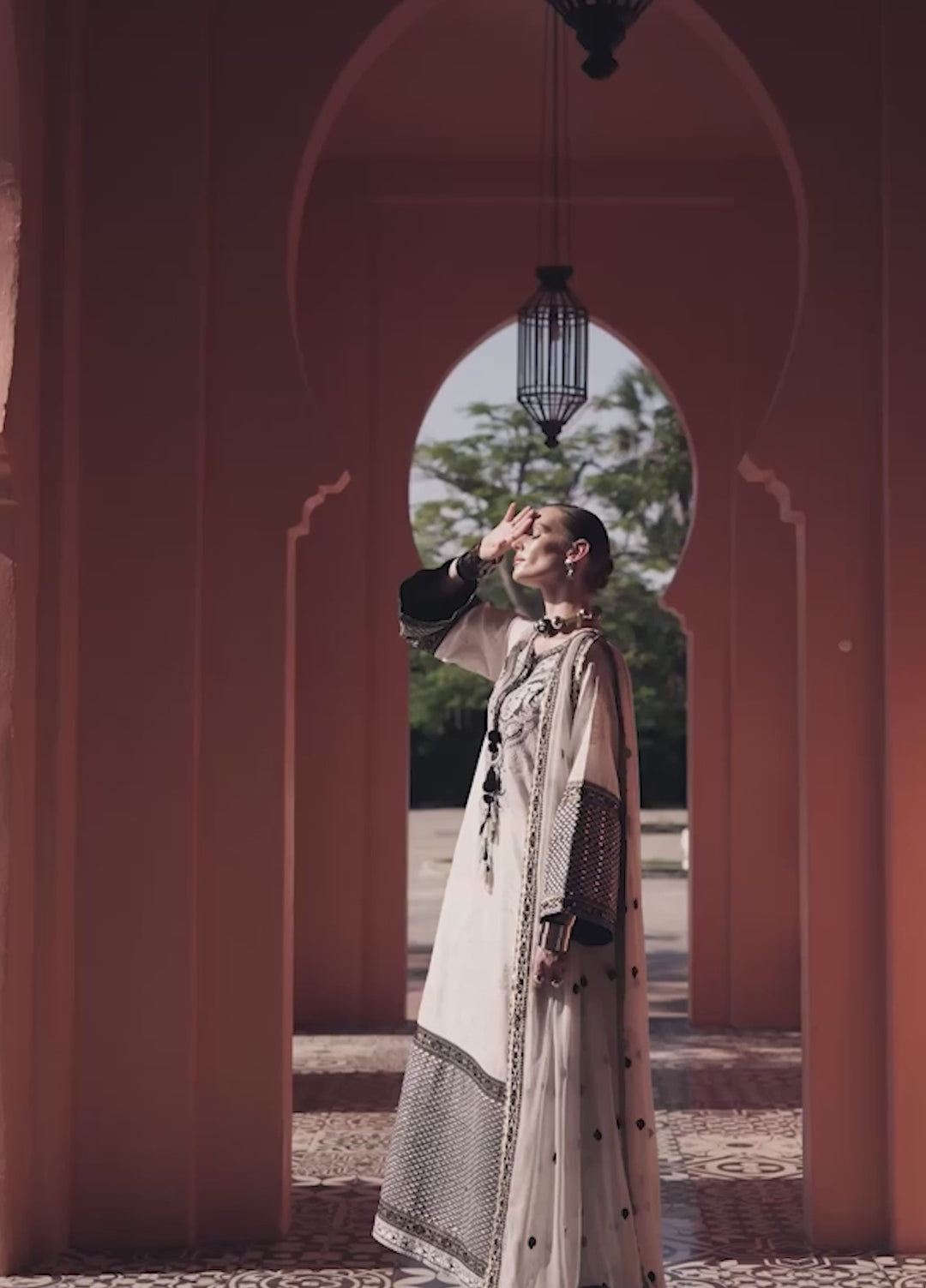 Nuvera Hemline by Mushq Unstitched Raw Silk Embroidered 3 Piece Suit MU26UNH D-2 Gillian - Festive Collection