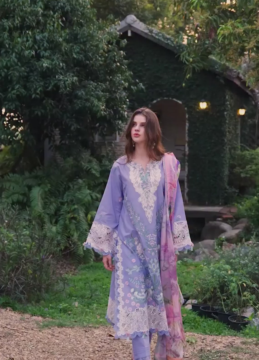 The Secret Garden by Mushq Unstitched Embroidered Lawn 3 Piece Suit MU26ULSG Hidden Dahlia HUNSS260207 - Festive Collection