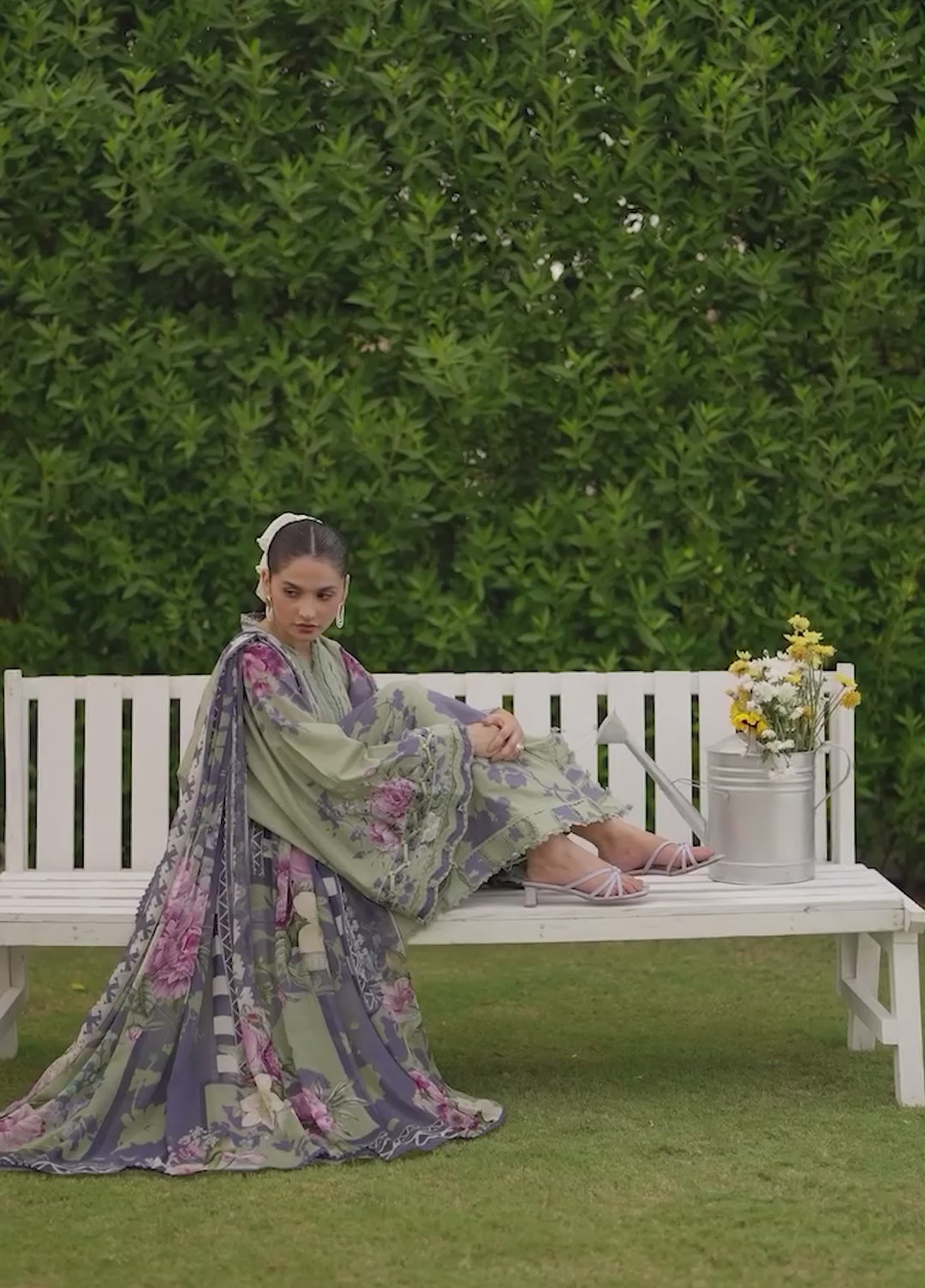 Belladore by Elaf Premium Unstitched Printed Lawn 3 Piece Suit EL26ULB Vienna EPA-4B - Summer Collection
