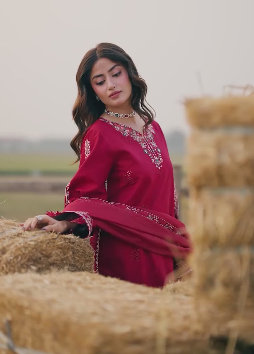 Mahveen by Izel Unstitched Embroidered Lawn 3 Piece Suit Bahaar - Eid Collection