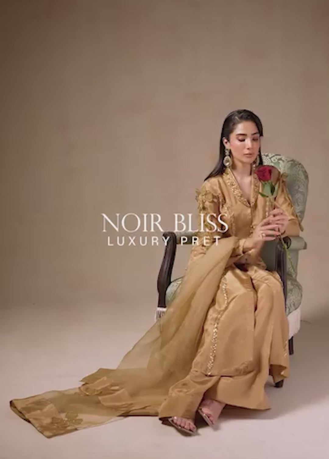 Maria Osama Khan Pret Embroidered Raw Silk 3 Piece Suit Bliss