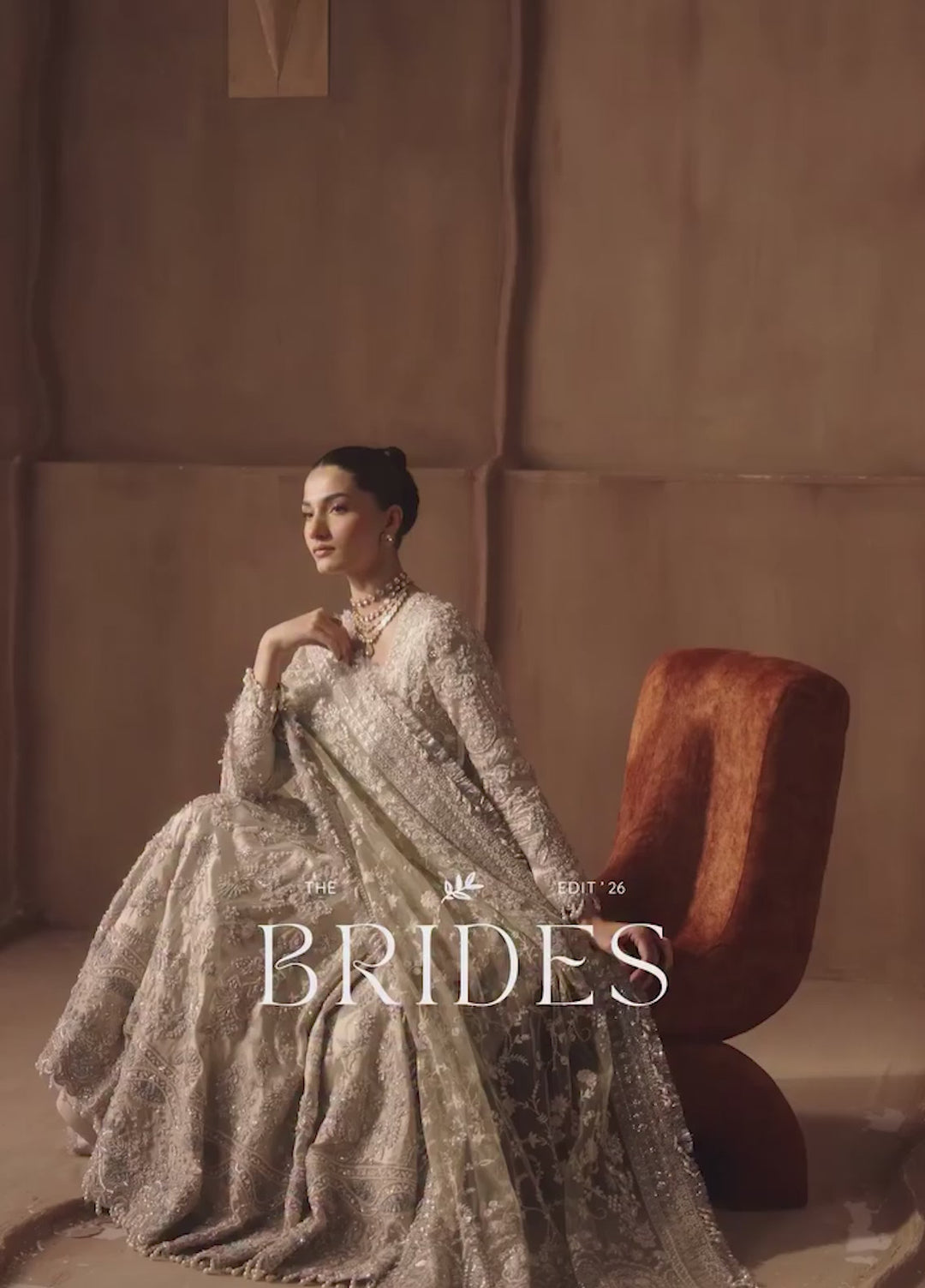The Brides Edit by Afrozeh Unstitched Embroidered Tissue Zari 3 Piece Suit AF26UBE D-07 Beactrice - Wedding Collection