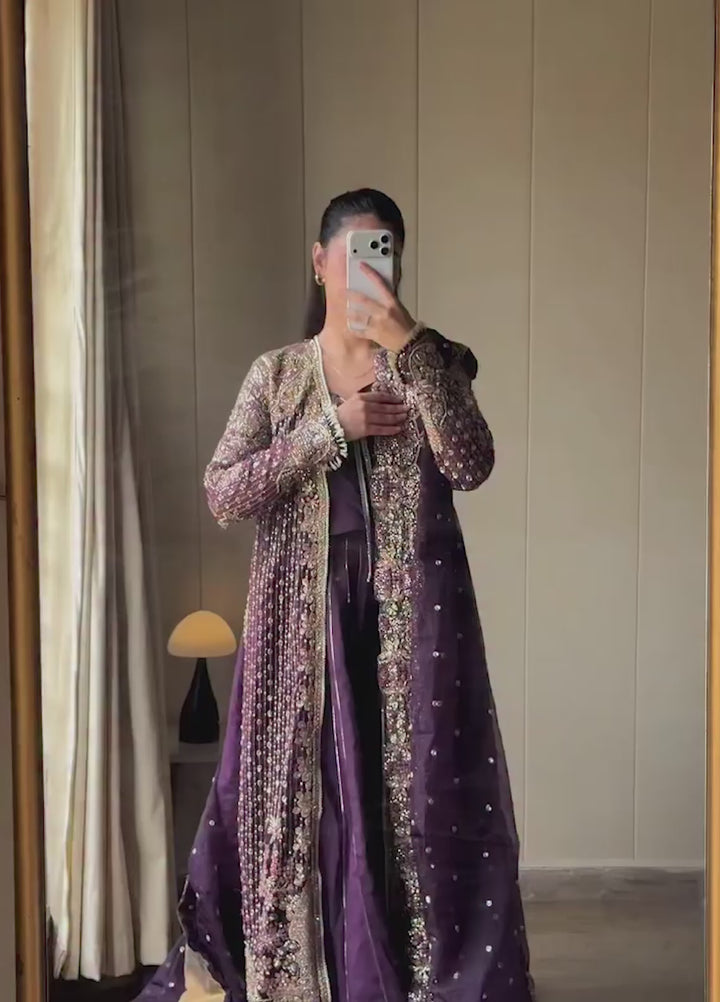 Jahan Ara by Zarposh Unstitched Embroidered Organza 3 Piece Suit ZP26UWJ SHAHZARIN - Wedding Collection