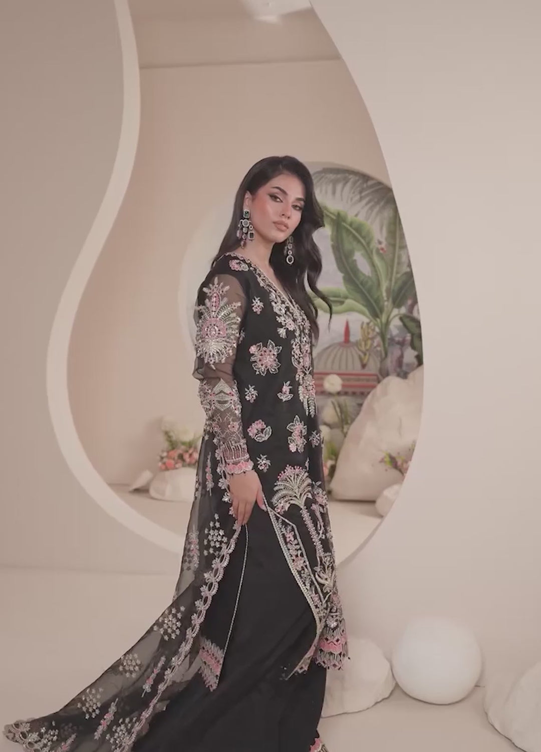 Naqash e Naaz by Waresha 3 Piece Hand work Organza WB-08 DASTAAN - Formals Collection