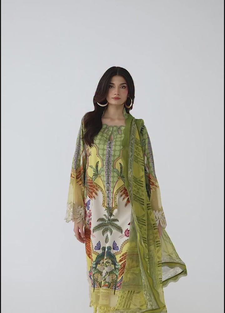 M Prints by Maria B Unstitched Printed Lawn 3 Piece Suit MB26UMP D-05 B - Summer Collection
