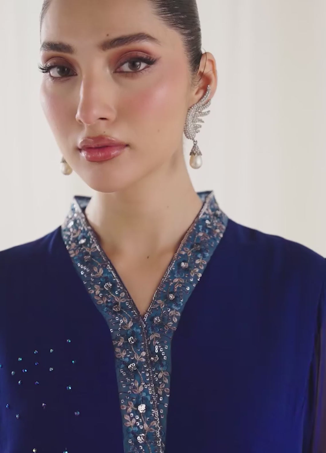 Amaya by Nureh Unstitched Embroidered Chiffon 4 Piece Suit NU26UCA AM-37 - Festive Collection