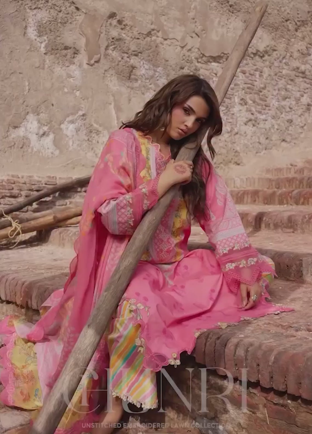 Chunri by Charizma Unstitched Embroidered Lawn 3 Piece Suit CHR26UCL CHN6-08 - Summer Collection