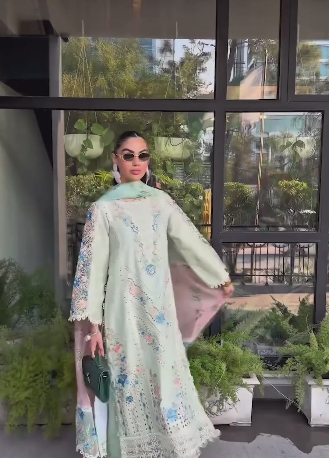 Tales of Petals by Sardinia Unstitched Embroidered Luxury Lawn 3 Pcs Suit SRD26UTP D-2 Summer Sage - Festive