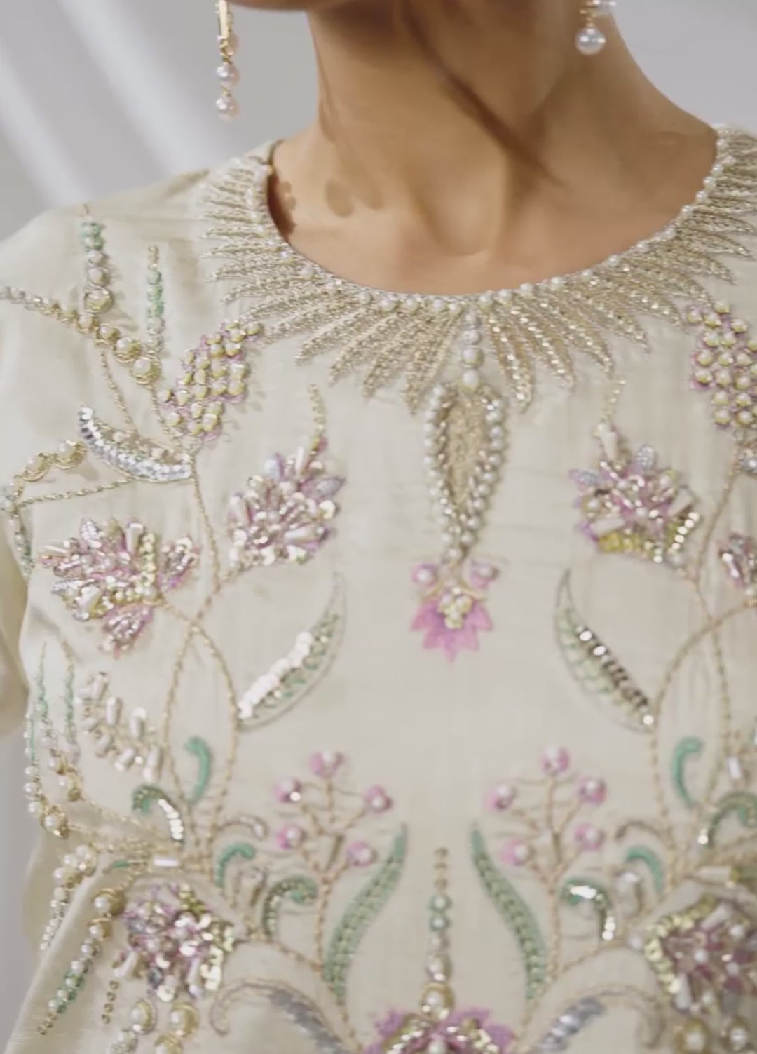 Celeste by Jamni RTW Embroidered Sheesha Silk 3 Piece Suit HALO Festive Collection