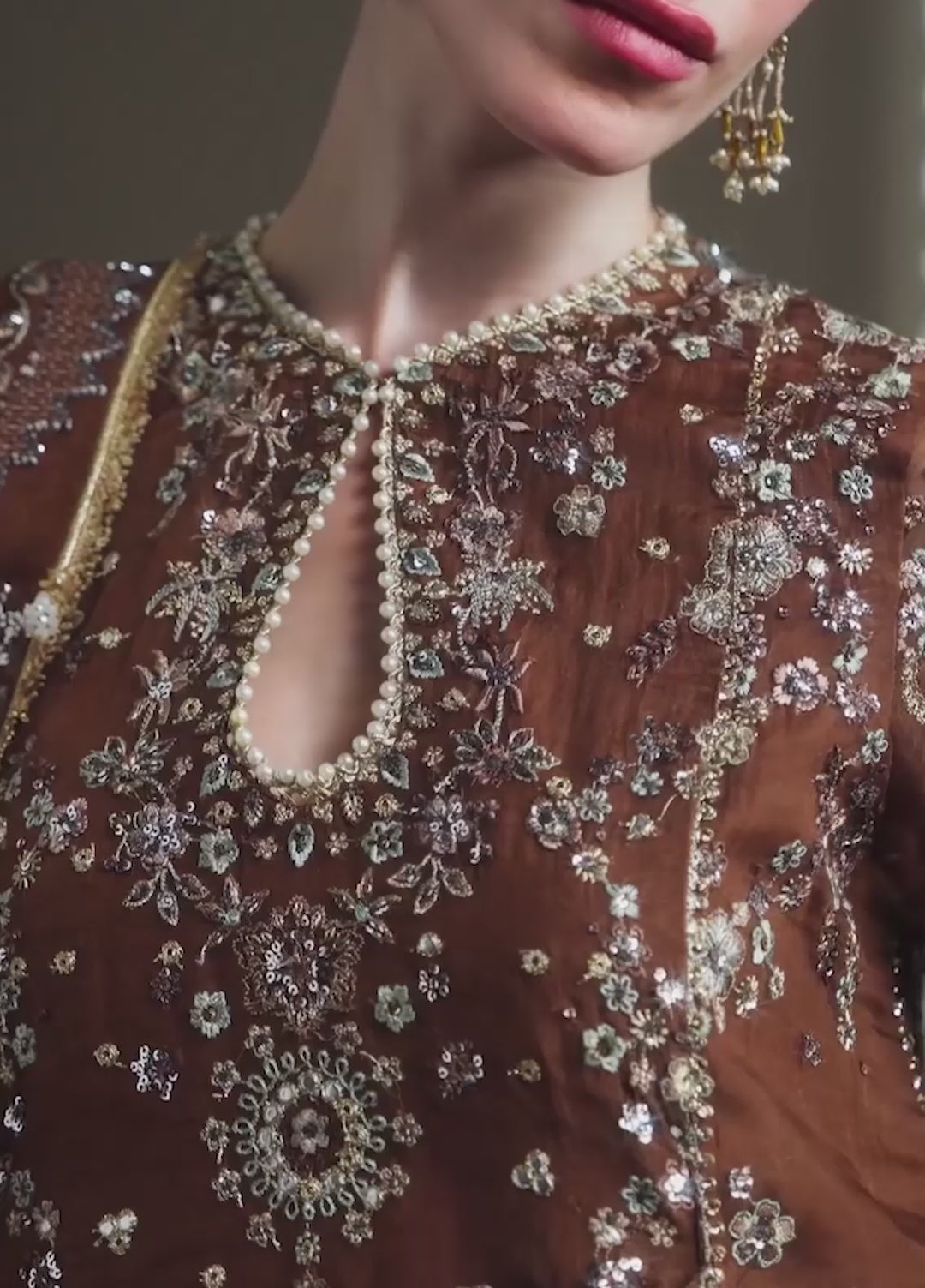 Aure by Afrozeh Unstitched Embroidered Organza 3 Piece Suit AF26UAW Isadora FW01236 - Wedding Collection