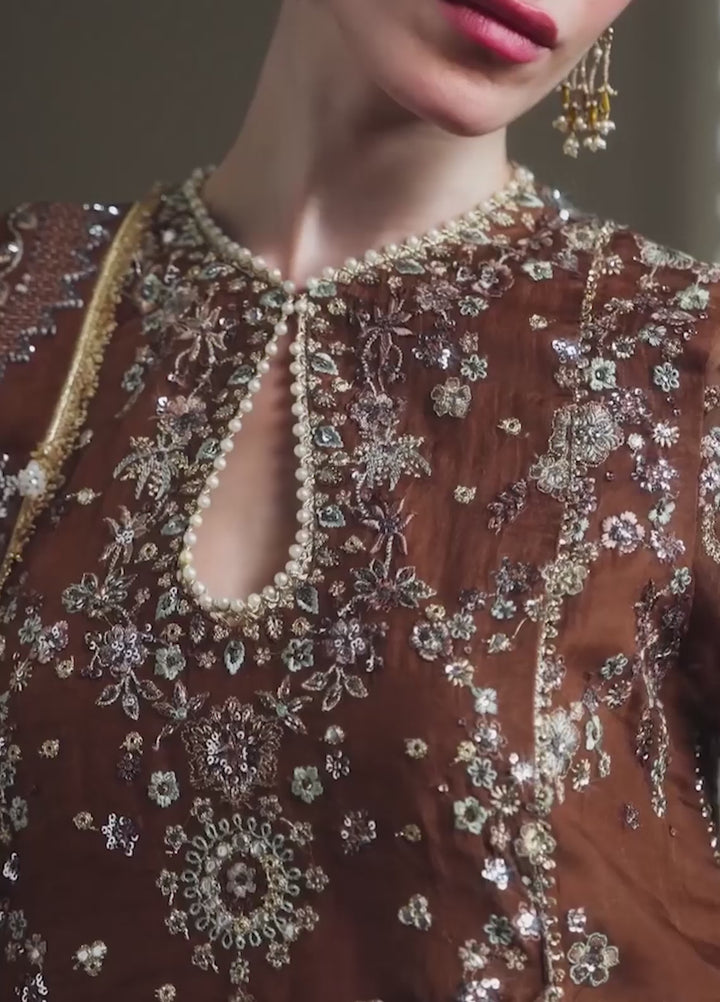 Aure by Afrozeh Unstitched Embroidered Organza 3 Piece Suit AF26UAW Isadora FW01236 - Wedding Collection