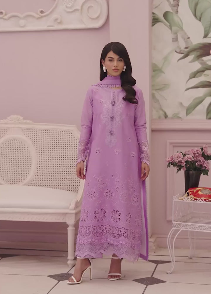 Veil of Summer by Roheenaz Unstitched Embroidered Luxury Lawn 3 Piece Suit RN26UVS 410 PETAL ROYALE - Eid Collection