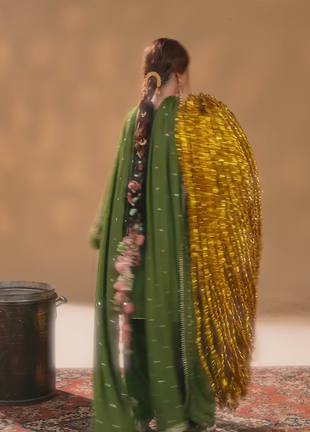 Pashmire Women RTW Embroidered Raw Silk 3 Piece Suit Sohay - Wedding Collection