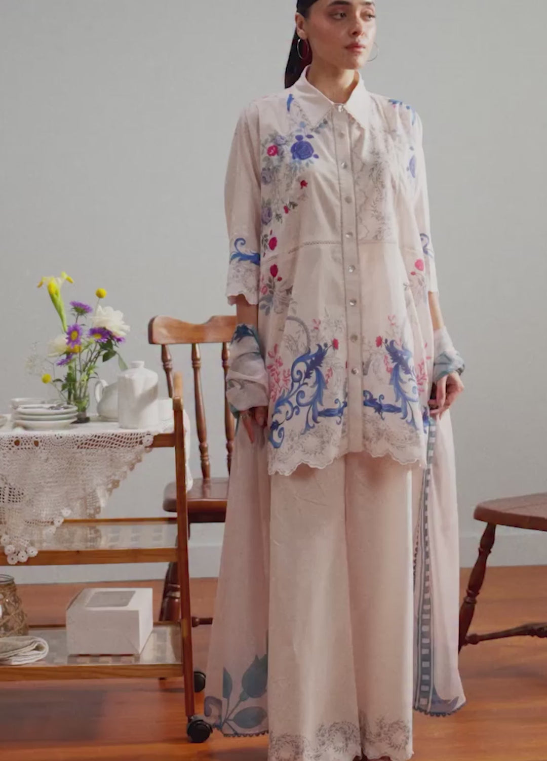 Coco by Zara Shahjahan Unstitched Printed Lawn 3 Piece Suit CZS26ULV REI-9A - Summer Collection