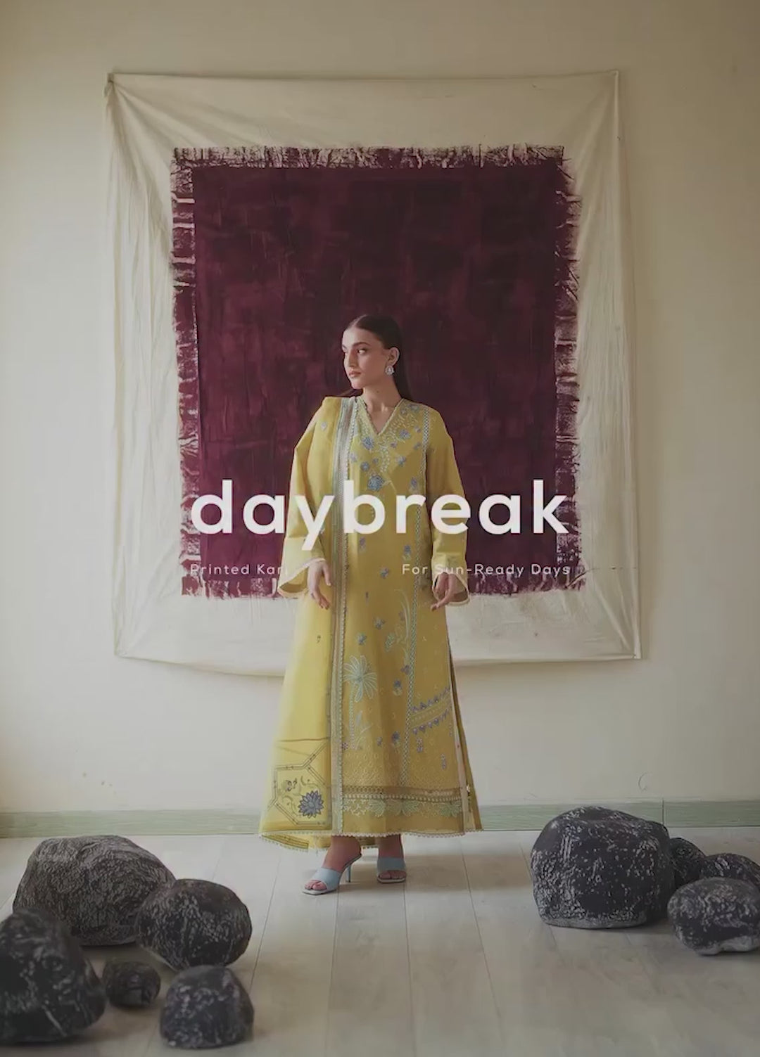 Daybreak by Afrozeh Unstitched Printkari Embroidered Lawn 3 Piece Suit AF26UDB D-10 SUNHAZE - Summer Collection