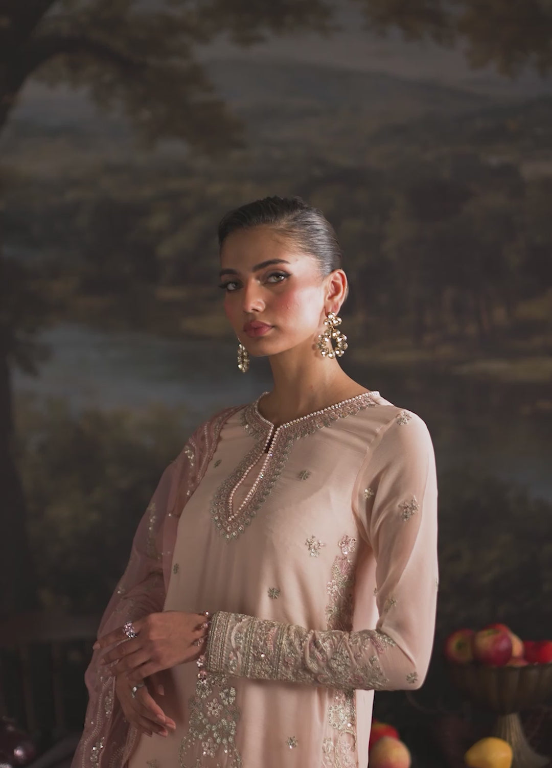 Zarif Embroidered Net Suits Unstitched 3 Piece ZR25UF ZRF-ZPE-04 Seriyah - Formals Collection
