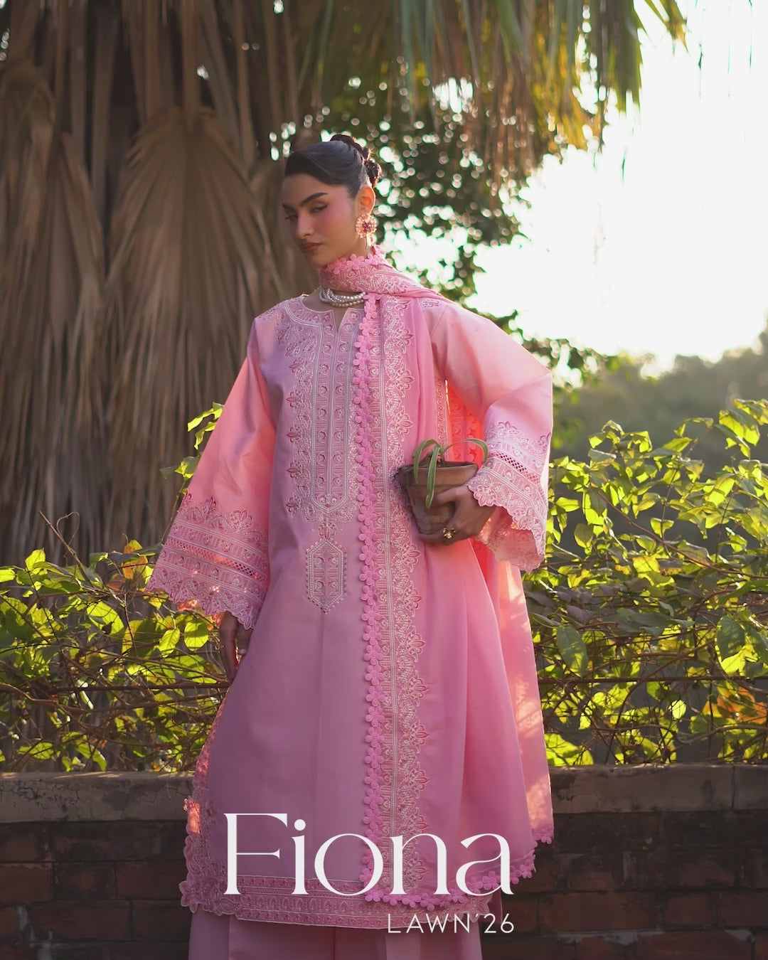 Fiona by Mahnur Unstitched Embroidered Lawn 3 Piece Suit MN26UFL F-13 - Summer Collection