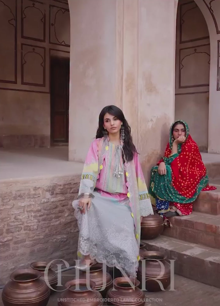 Chunri by Charizma Unstitched Embroidered Lawn 3 Piece Suit CHR26UCL CHN6-01 - Summer Collection