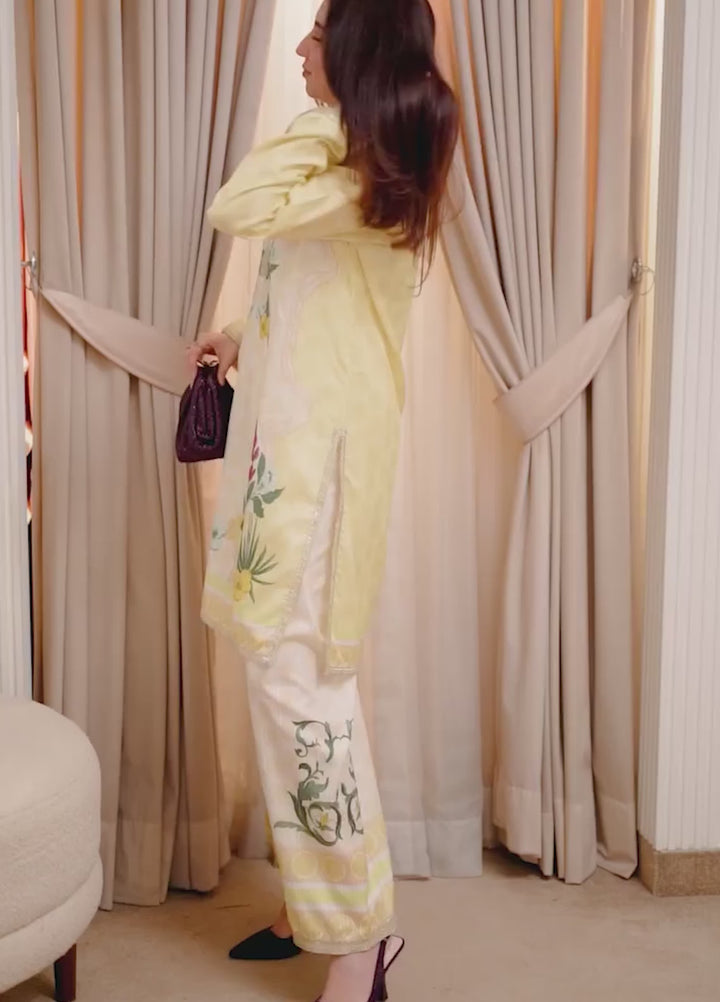 Karashe Women Pret Printed Blended Lawn Co-Ord Sets Lemon Zest - Summer Collection