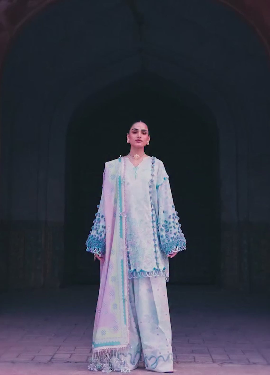 Neoma Prints by Republic Unstitched Printed Lawn 3 Piece Suit RW26UNL SP-8 ROSHAN - Summer Collection