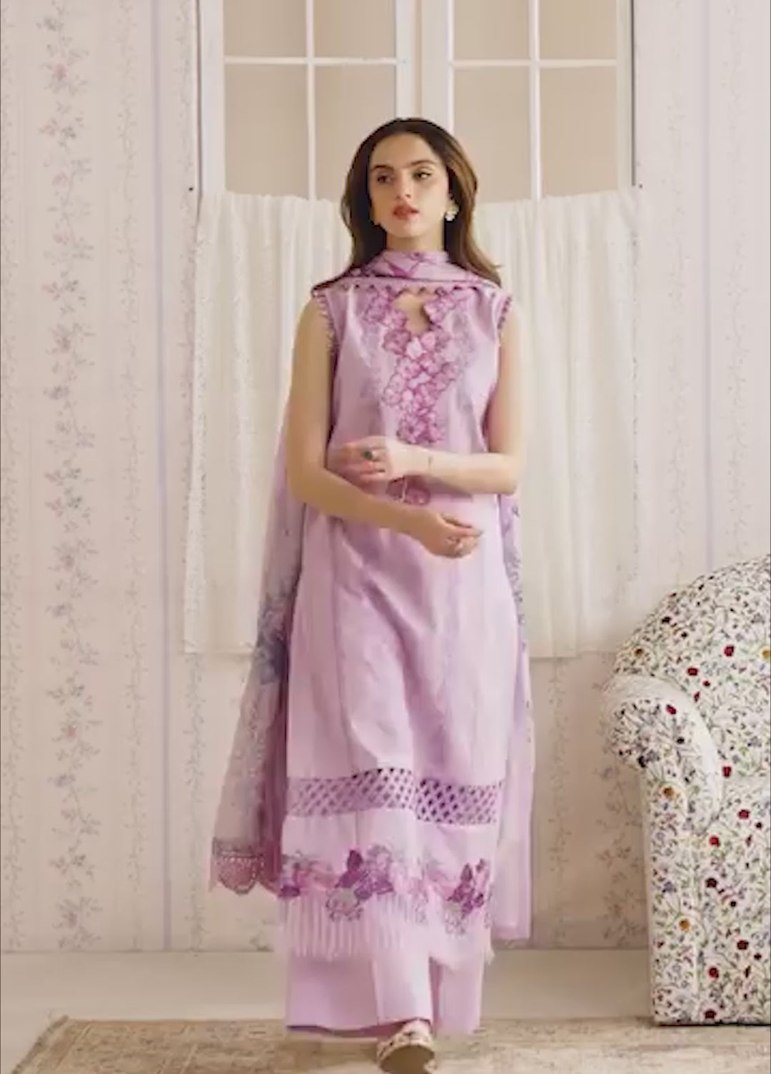 Asifa and Nabeel Embroidered Lawn Suits Unstitched 3 Piece AN25MV MSLV25-17 Faakhta - Summer Collection