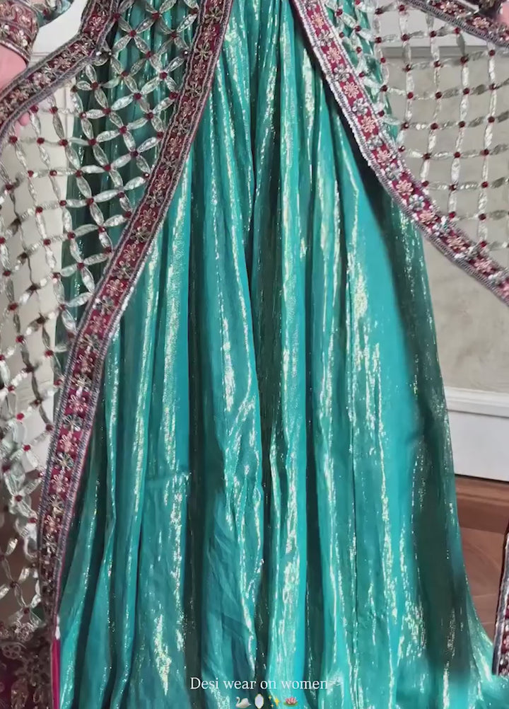 Jhil Mil by Maria Osama Khan Embroidered Tissue Suits Unstitched 3 Piece MOK25JM Chamkeli - Wedding Collection