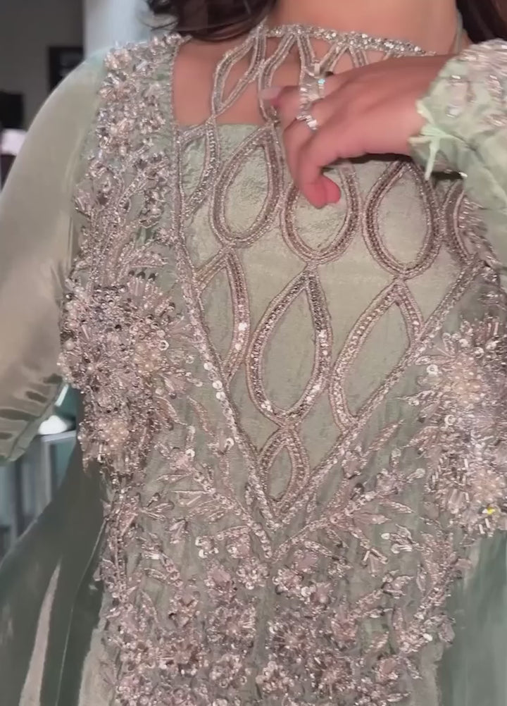 Maria Osama Khan Pret Embroidered Raw Silk 2 Piece Suit Aazure