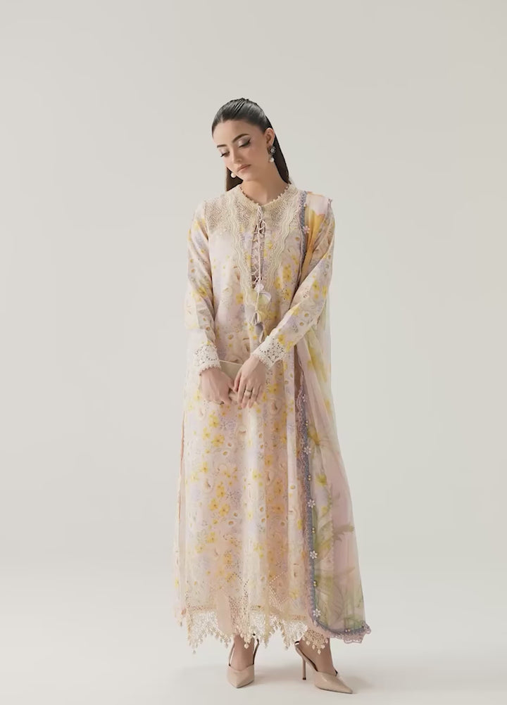 M Prints by Maria B Unstitched Embroidered Lawn 3 Piece Suit MB26UME 7B - Eid Collection