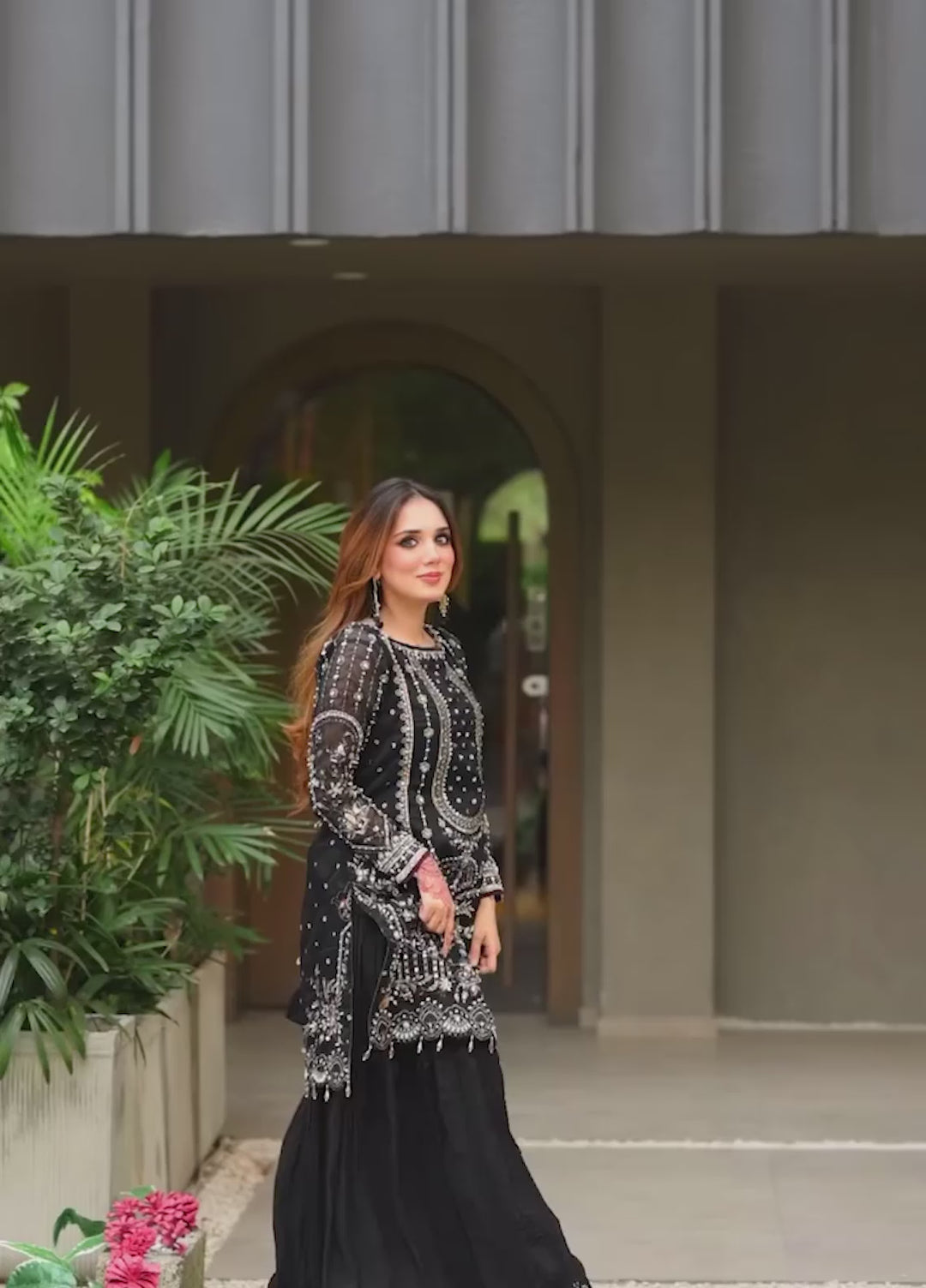 Anayra Amal Pret Embroidered Organza 3 Piece Suit Zahab