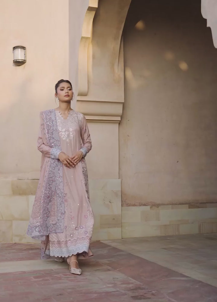 Rusukh by Sahane Unstitched Embroidered Raw Silk 3 Piece Suit ABROO Festive Collection