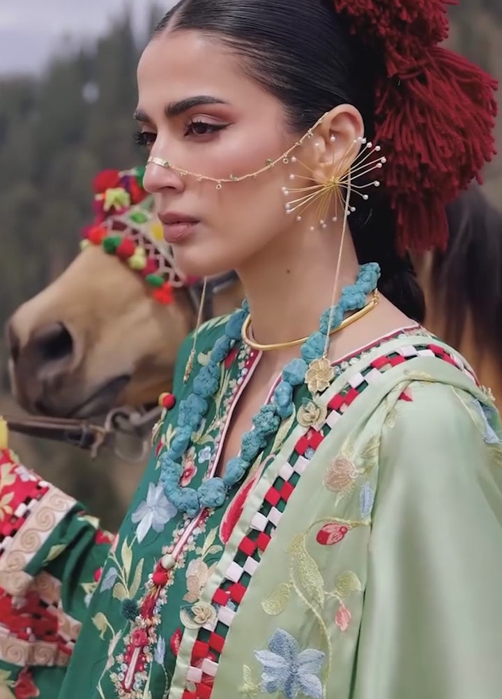 Kashmee Legacy by Elan Unstitched Embroidered Jacquard Lawn 3 Piece Suit EL26ULKL Zérin EL26-12A - Festive Collection