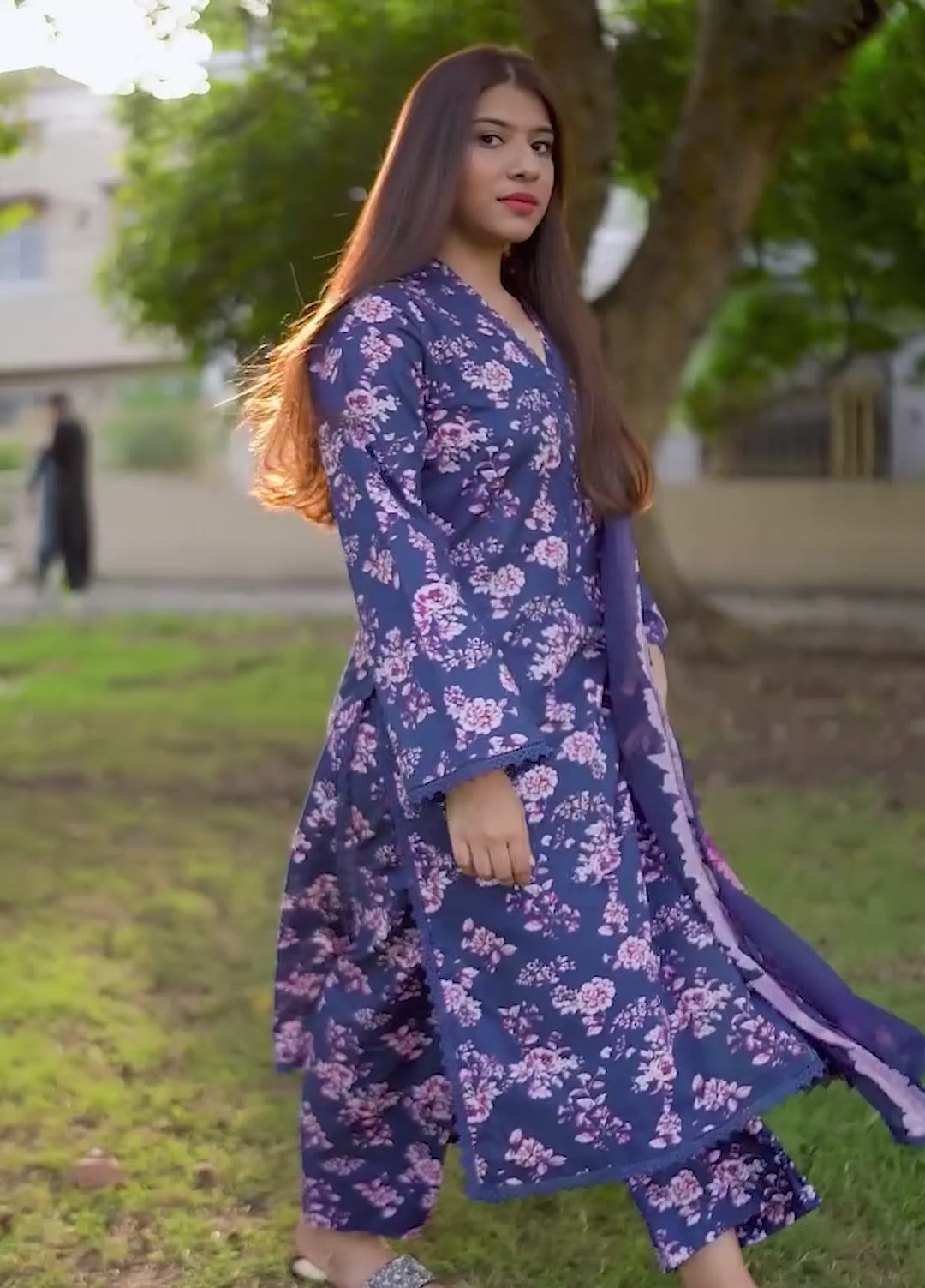 Ileen by naba bilal Unstitched Printed Lawn 3 Piece Suit IN26UPL Zinia - Casual Collection