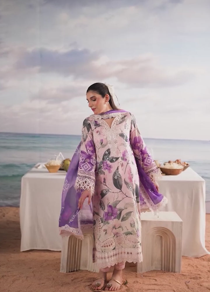 Gardenia by Nureh Unstitched Embroidered Lawn 3 Piece Suit NU26ULG NSG-216 - Summer Collection