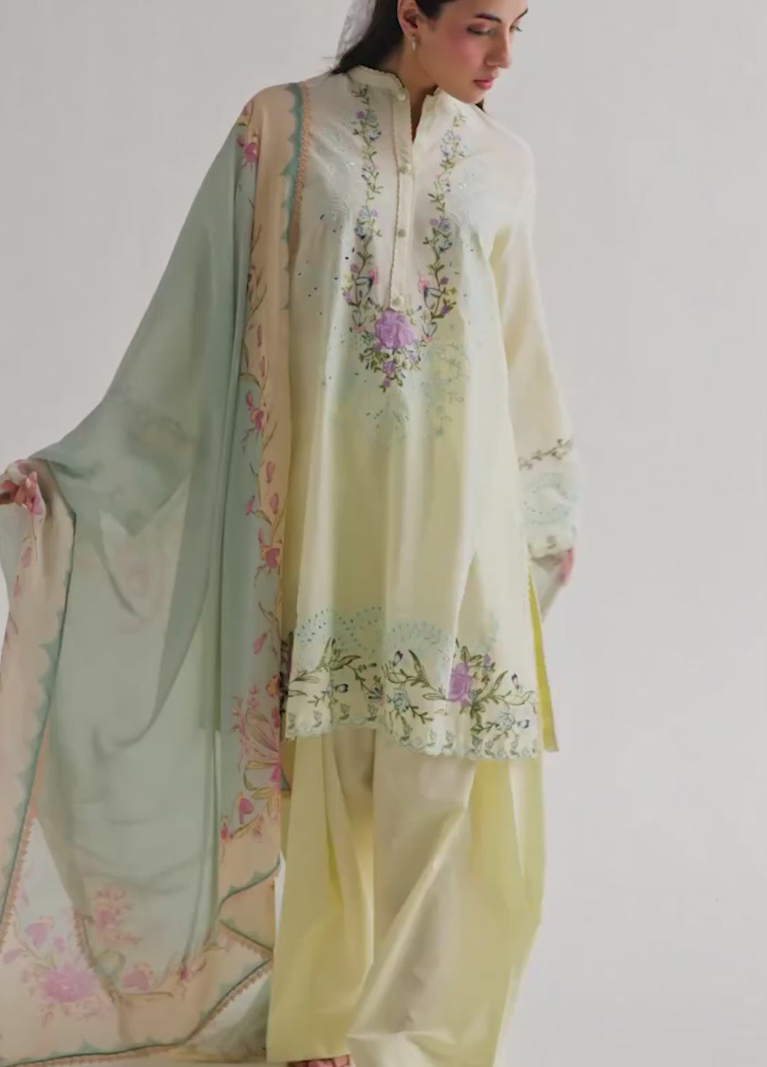 Coco by Zara Shahjahan Unstitched Embroidered Lawn 3 Piece Suit CZS26UCLP KIAN-8A - Eid Collection