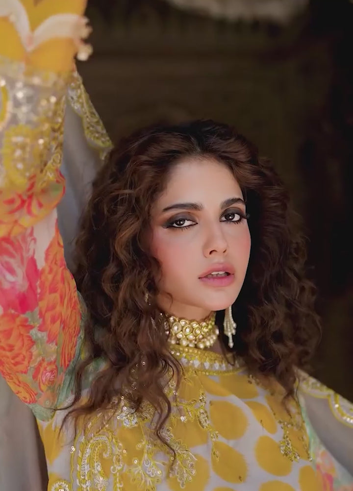 Vasal by Charizma Unstitched Embroidered Chiffon 4 Piece Suit CHR26UVC VSLW6-10 - Festive Collection