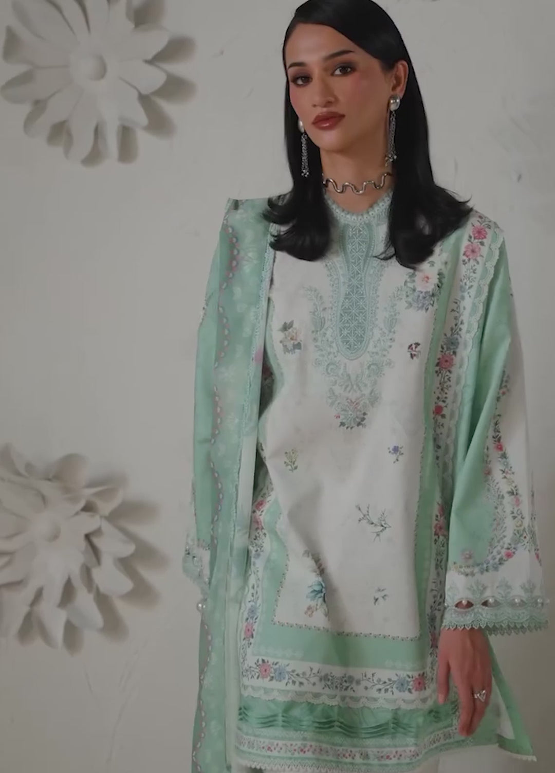Q Prints by Qalamkar Unstitched Printed Lawn 3 Piece Suit QLK26UQL RASHA QQP-05 (B) - Summer Collection