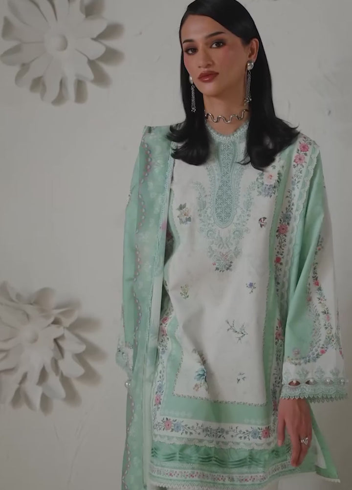 Q Prints by Qalamkar Unstitched Printed Lawn 3 Piece Suit QLK26UQL RASHA QQP-05 (B) - Summer Collection