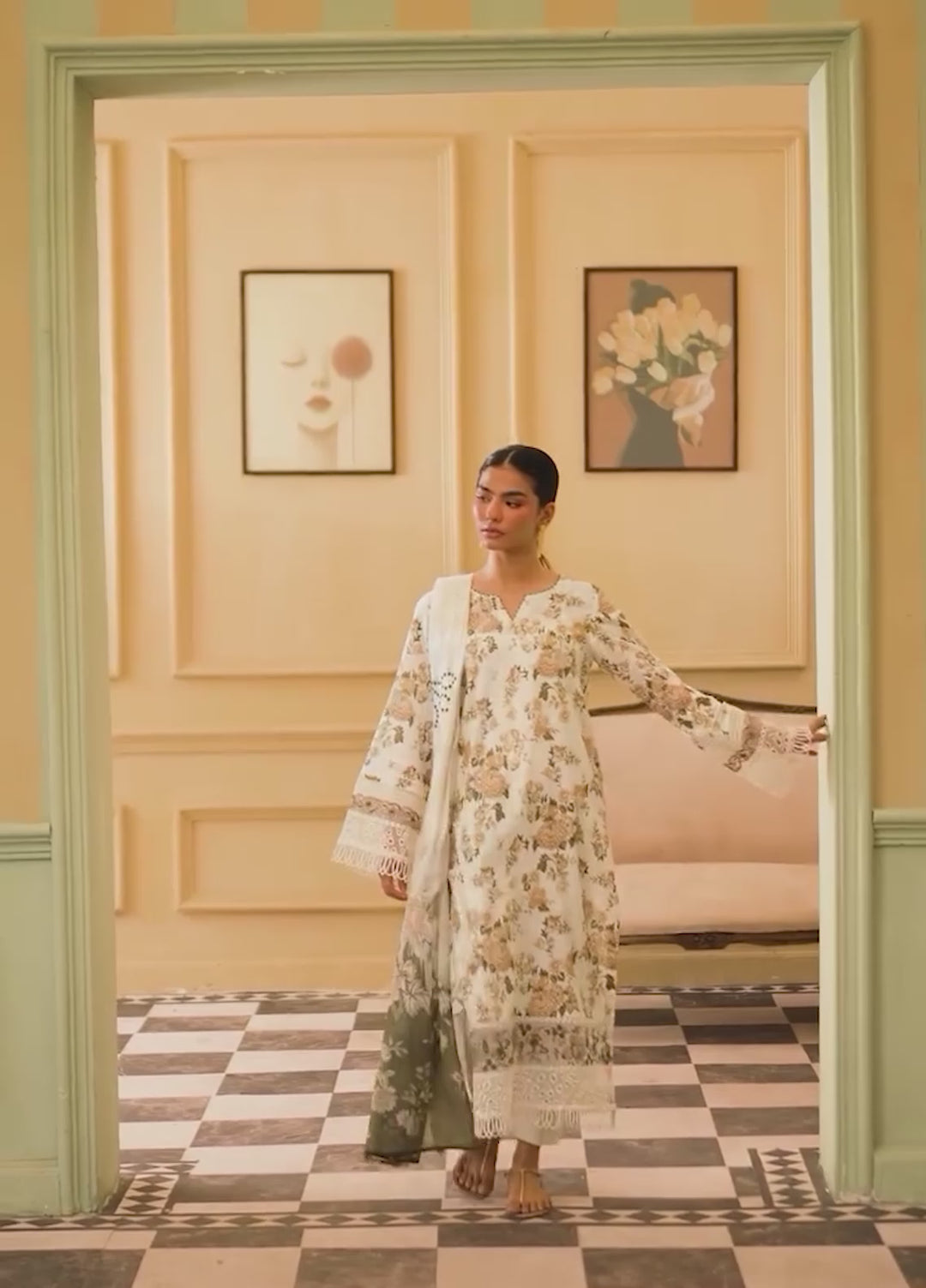 Daria by Riaz Arts Unstitched Embroidered Lawn 3 Piece Suit DA26UCT DA-63 - Summer Collection