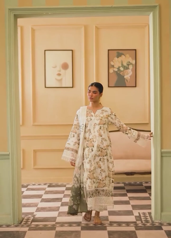 Daria by Riaz Arts Unstitched Embroidered Lawn 3 Piece Suit DA26UCT DA-63 - Summer Collection