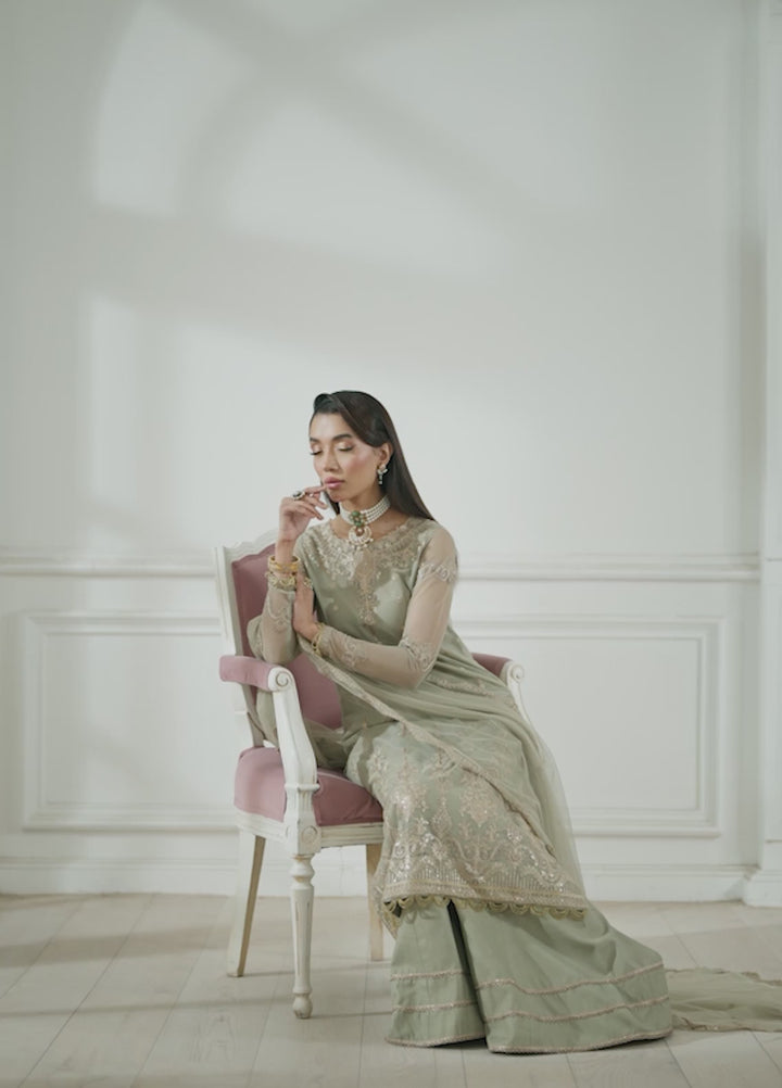 Heer by Zarif Embroidered Net Suit Pret 3 Piece ZR25UF Z-01 Leila - Formals Collection