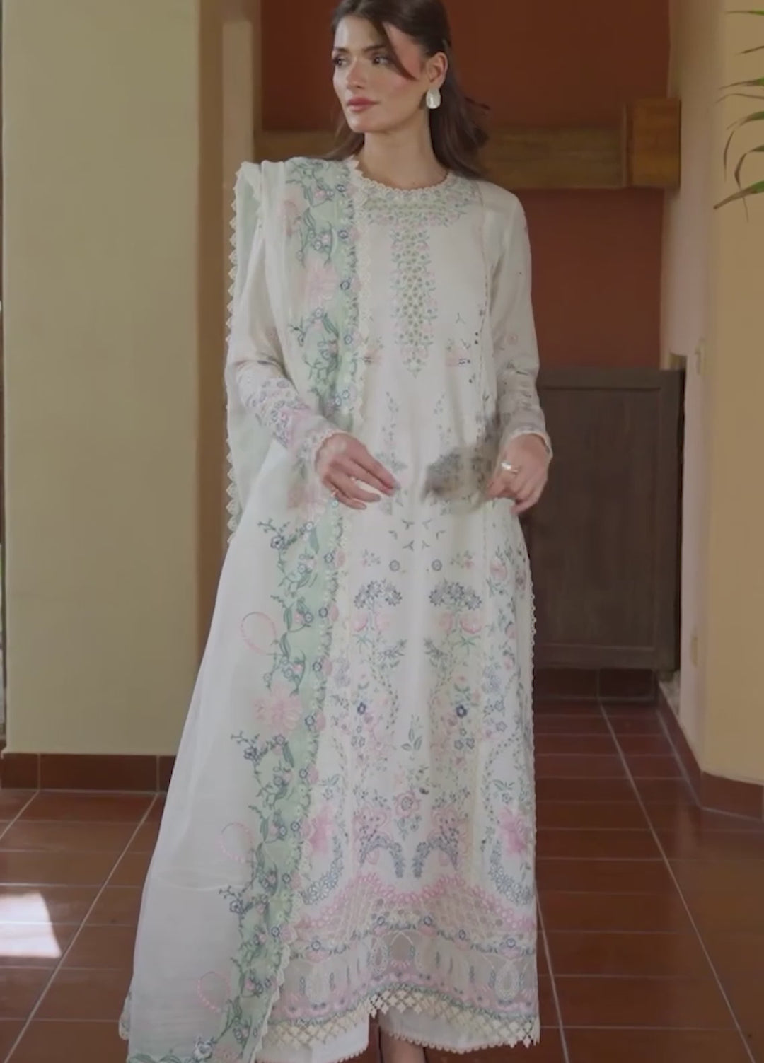Whisper by Ayzel Unstitched Embroidered Lawn 3 Piece Suit AAF26ULW Breeze ZWU-0138-3PO - Eid Collection