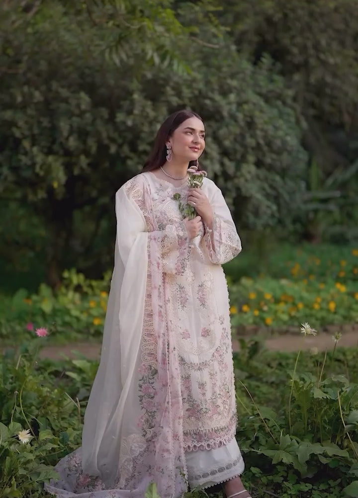 Elaf Premium Unstitched Embroidered Lawn 3 Piece Suit EL26ULF Sweet Talk ELQ-7B - Festive Collection
