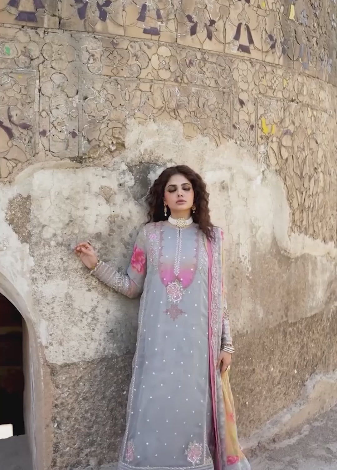 Vasal by Charizma Unstitched Embroidered Chiffon 4 Piece Suit CHR26UVC VSLW6-03 - Festive Collection