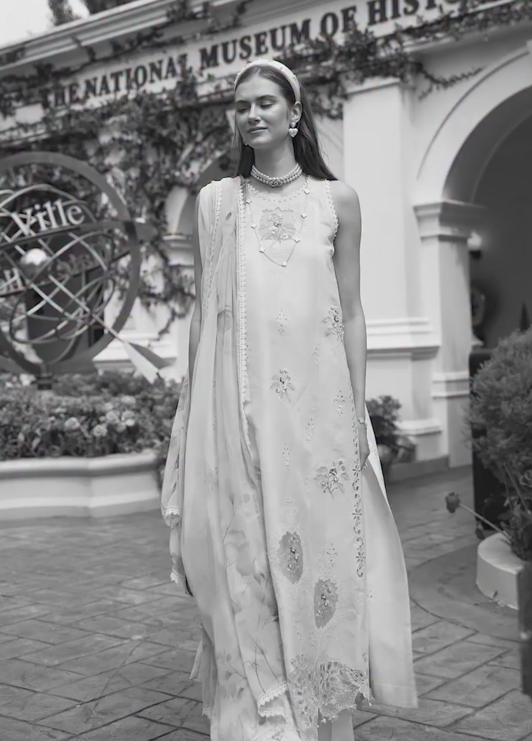 Noor Luxe by Saadia Asad Unstitched Chikankari Embroidered Lawn 3 Piece Suit SA26UNL D-2 IVRESSSSA - Summer Collection
