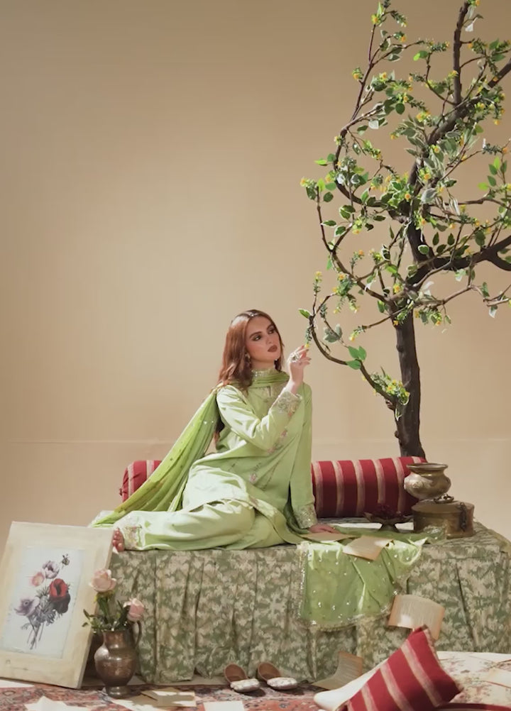 Jahanara by Pashmire Women RTW Embroidered Raw Silk 3 Piece Suit Sahar Wedding Collection