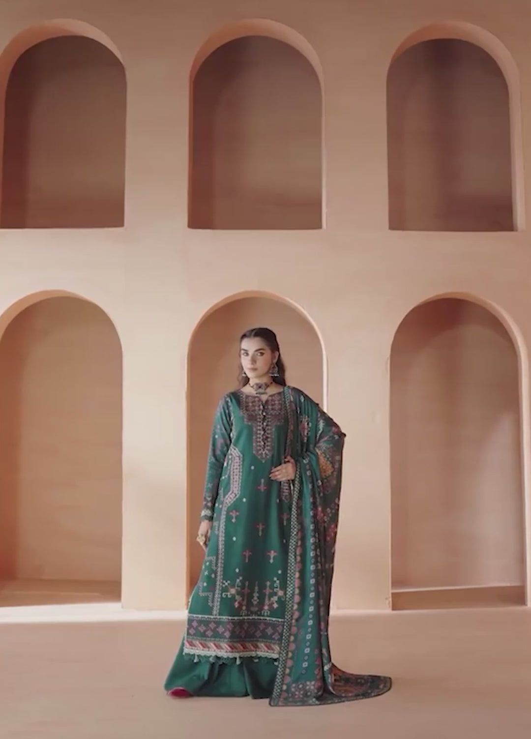 One Nation by Florent Unstitched Embroidered Viscose 3 Piece Suit FL26UON Zaryab - Casual Collection