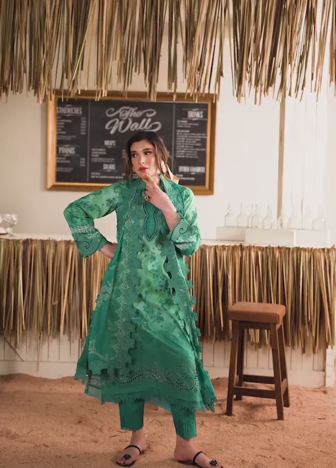 Gardenia by Nureh Unstitched Embroidered Lawn 3 Piece Suit NU26ULG NSG-221 - Summer Collection